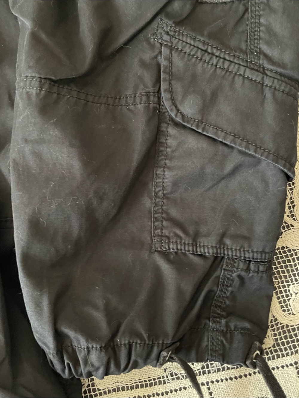 Vintage 90's Gorp Core Polo Ralph Lauren Black Utility Cargo Pants Size 32x30 - Picture 8 of 9